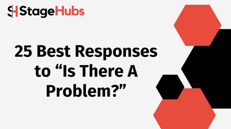 25 Best Responses to “Is There A Problem?”