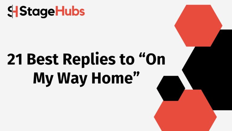 21 Best Replies to “On My Way Home”