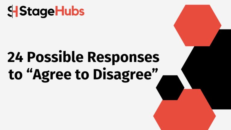 24 Possible Responses to “Agree to Disagree”