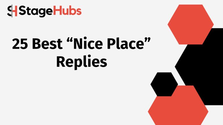 25 Best “Nice Place” Replies